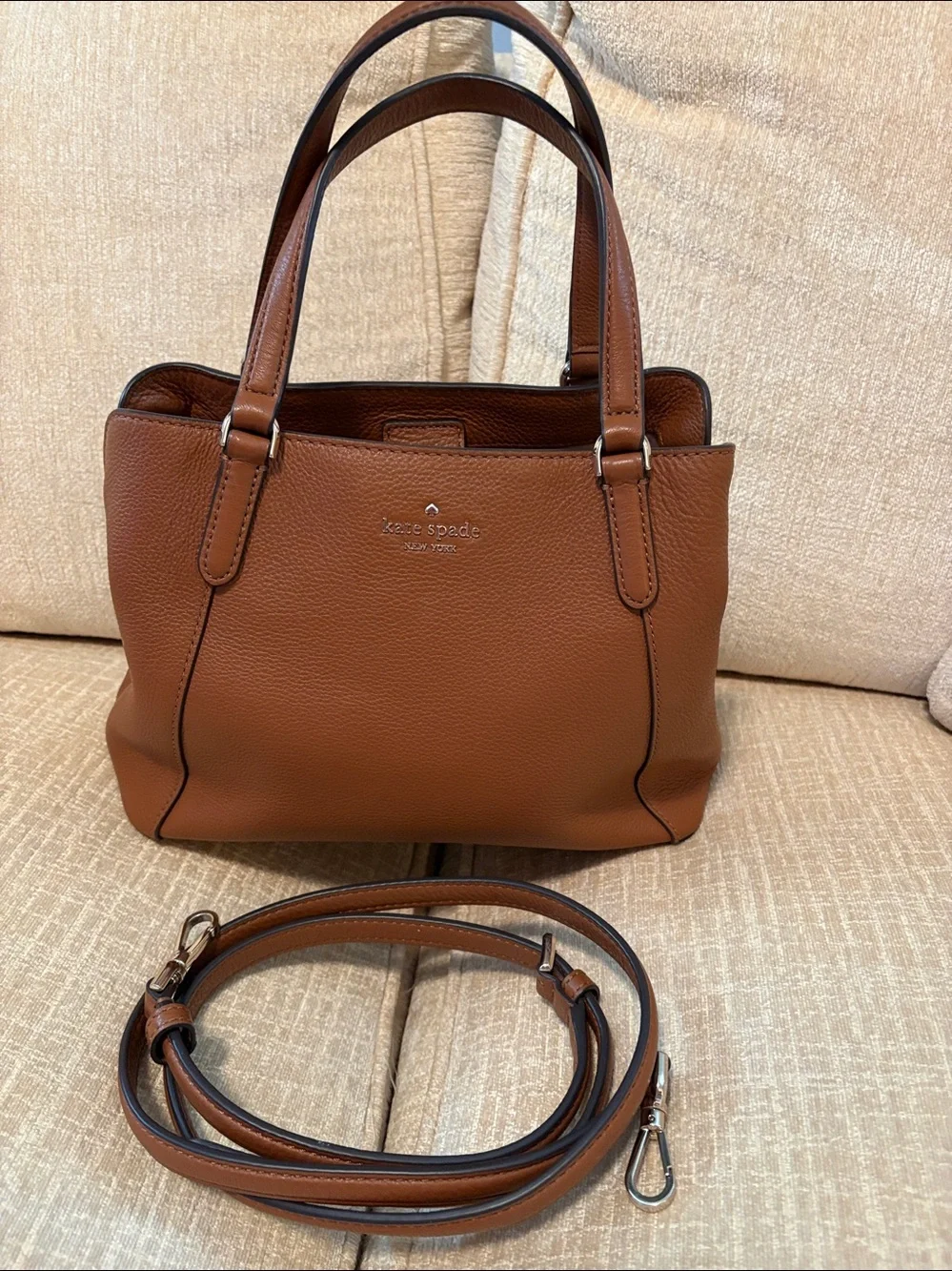 kate spade New York Brown Leather Tote Bag
